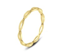 Gold Plated Infinity Spiral Silver Ring NSR-2915-GP